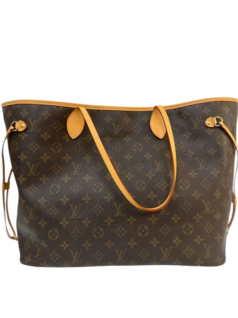 Louis Vuitton Monogram Canvas Tote with Vachetta Trim in Brown and Tan